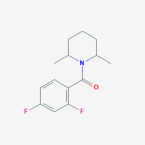 molecular formula C14H17F2NO B5209600 1-(2,4-difluorobenzoyl)-2,6-dimethylpiperidine 