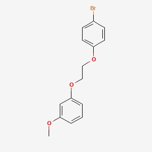 molecular formula C15H15BrO3 B5209606 1-[2-(4-bromophenoxy)ethoxy]-3-methoxybenzene 