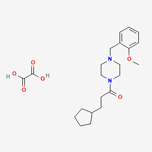 molecular formula C22H32N2O6 B5209608 1-(3-cyclopentylpropanoyl)-4-(2-methoxybenzyl)piperazine oxalate 