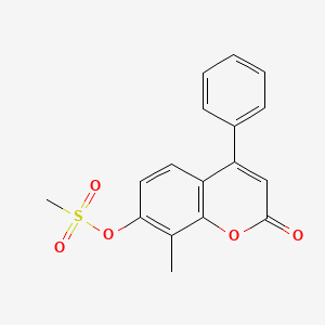 molecular formula C17H14O5S B5209640 8-methyl-2-oxo-4-phenyl-2H-chromen-7-yl methanesulfonate 
