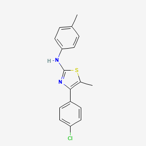 molecular formula C17H15ClN2S B5209643 4-(4-chlorophenyl)-5-methyl-N-(4-methylphenyl)-1,3-thiazol-2-amine 