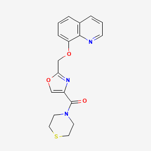 molecular formula C18H17N3O3S B5209663 8-{[4-(4-thiomorpholinylcarbonyl)-1,3-oxazol-2-yl]methoxy}quinoline 