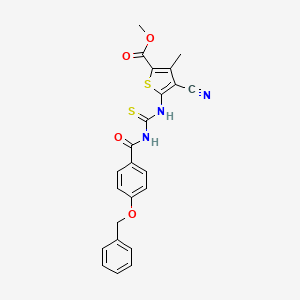 methyl 5-[({[4-(benzyloxy)benzoyl]amino}carbonothioyl)amino]-4-cyano-3-methyl-2-thiophenecarboxylate