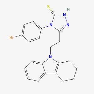molecular formula C22H21BrN4S B5209689 4-(4-bromophenyl)-5-[2-(1,2,3,4-tetrahydro-9H-carbazol-9-yl)ethyl]-4H-1,2,4-triazole-3-thiol 