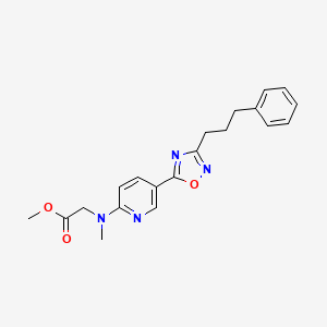 methyl N-methyl-N-{5-[3-(3-phenylpropyl)-1,2,4-oxadiazol-5-yl]-2-pyridinyl}glycinate