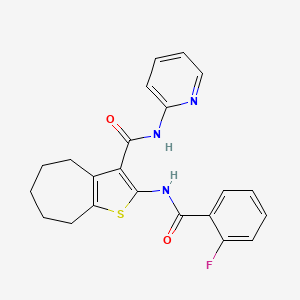 2-[(2-fluorobenzoyl)amino]-N-2-pyridinyl-5,6,7,8-tetrahydro-4H-cyclohepta[b]thiophene-3-carboxamide