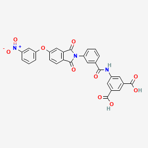 molecular formula C29H17N3O10 B5209736 5-({3-[5-(3-nitrophenoxy)-1,3-dioxo-1,3-dihydro-2H-isoindol-2-yl]benzoyl}amino)isophthalic acid 