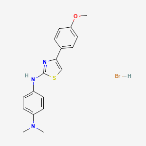 molecular formula C18H20BrN3OS B5209754 N'-[4-(4-methoxyphenyl)-1,3-thiazol-2-yl]-N,N-dimethyl-1,4-benzenediamine hydrobromide 