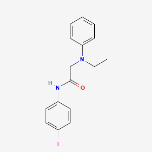 molecular formula C16H17IN2O B5209757 N~2~-ethyl-N~1~-(4-iodophenyl)-N~2~-phenylglycinamide 