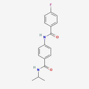 molecular formula C17H17FN2O2 B5209763 4-fluoro-N-{4-[(isopropylamino)carbonyl]phenyl}benzamide 