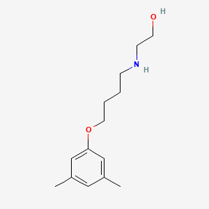molecular formula C14H23NO2 B5209786 2-{[4-(3,5-dimethylphenoxy)butyl]amino}ethanol 
