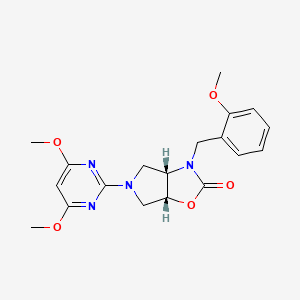 (3aS*,6aR*)-5-(4,6-dimethoxy-2-pyrimidinyl)-3-(2-methoxybenzyl)hexahydro-2H-pyrrolo[3,4-d][1,3]oxazol-2-one