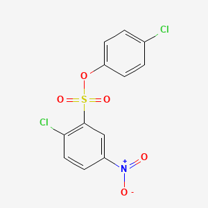molecular formula C12H7Cl2NO5S B5209850 4-chlorophenyl 2-chloro-5-nitrobenzenesulfonate 