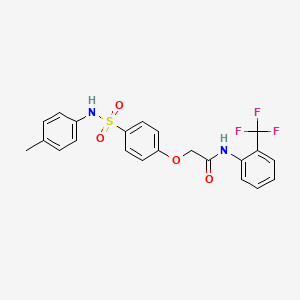 2-(4-{[(4-methylphenyl)amino]sulfonyl}phenoxy)-N-[2-(trifluoromethyl)phenyl]acetamide