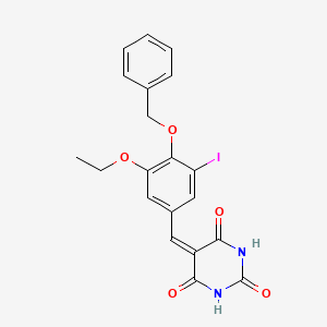5-[4-(benzyloxy)-3-ethoxy-5-iodobenzylidene]-2,4,6(1H,3H,5H)-pyrimidinetrione
