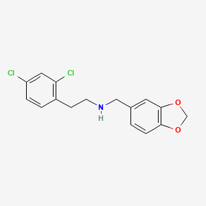 molecular formula C16H15Cl2NO2 B5209883 (1,3-benzodioxol-5-ylmethyl)[2-(2,4-dichlorophenyl)ethyl]amine 