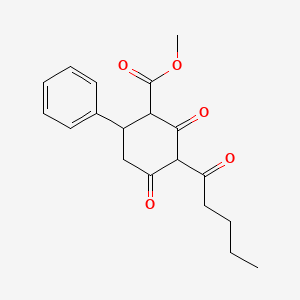 methyl 2,4-dioxo-3-pentanoyl-6-phenylcyclohexanecarboxylate