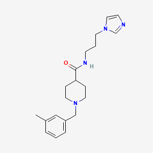 molecular formula C20H28N4O B5209904 N-[3-(1H-imidazol-1-yl)propyl]-1-(3-methylbenzyl)-4-piperidinecarboxamide 