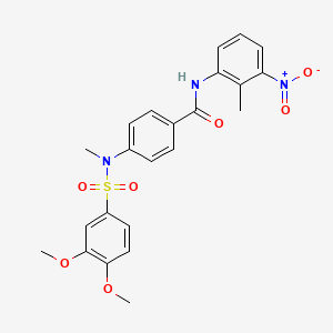 4-[[(3,4-dimethoxyphenyl)sulfonyl](methyl)amino]-N-(2-methyl-3-nitrophenyl)benzamide