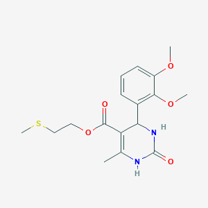 molecular formula C17H22N2O5S B5209920 2-(methylthio)ethyl 4-(2,3-dimethoxyphenyl)-6-methyl-2-oxo-1,2,3,4-tetrahydro-5-pyrimidinecarboxylate 