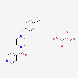 molecular formula C21H25N3O5 B5209933 1-(4-ethylbenzyl)-4-isonicotinoylpiperazine oxalate 