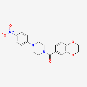 molecular formula C19H19N3O5 B5209957 1-(2,3-dihydro-1,4-benzodioxine-6-carbonyl)-4-(4-nitrophenyl)piperazine 