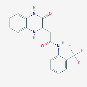 molecular formula C17H14F3N3O2 B5209964 2-(3-oxo-1,2,3,4-tetrahydro-2-quinoxalinyl)-N-[2-(trifluoromethyl)phenyl]acetamide CAS No. 5660-61-7