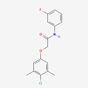 2-(4-chloro-3,5-dimethylphenoxy)-N-(3-fluorophenyl)acetamide