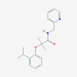 molecular formula C19H24N2O2 B5209969 2-(2-isopropylphenoxy)-2-methyl-N-(2-pyridinylmethyl)propanamide 