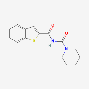 molecular formula C15H16N2O2S B5209970 N-(1-benzothien-2-ylcarbonyl)-1-piperidinecarboxamide 