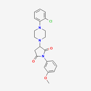 3-[4-(2-chlorophenyl)-1-piperazinyl]-1-(3-methoxyphenyl)-2,5-pyrrolidinedione