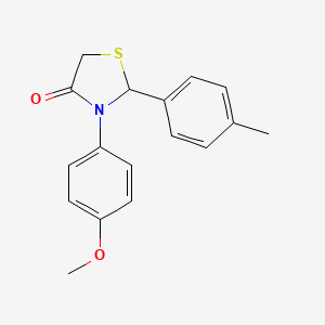 molecular formula C17H17NO2S B5209984 3-(4-methoxyphenyl)-2-(4-methylphenyl)-1,3-thiazolidin-4-one 