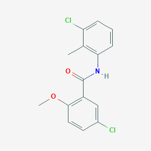 molecular formula C15H13Cl2NO2 B5210024 5-chloro-N-(3-chloro-2-methylphenyl)-2-methoxybenzamide 