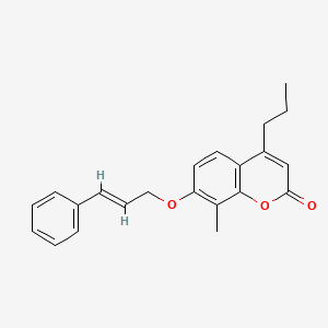 molecular formula C22H22O3 B5210055 8-methyl-7-[(3-phenyl-2-propen-1-yl)oxy]-4-propyl-2H-chromen-2-one 
