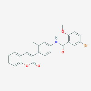 molecular formula C24H18BrNO4 B5210070 5-bromo-2-methoxy-N-[3-methyl-4-(2-oxo-2H-chromen-3-yl)phenyl]benzamide 