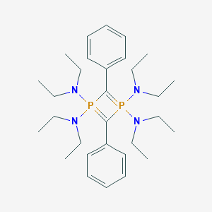 molecular formula C30H50N4P2 B052101 1,3-Diphosphacyclobutadiene, 1,1,3,3-tetra(diethylamino)-2,4-diphenyl- CAS No. 112313-40-3