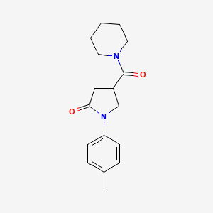 molecular formula C17H22N2O2 B5210115 1-(4-methylphenyl)-4-(1-piperidinylcarbonyl)-2-pyrrolidinone 