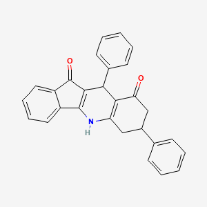molecular formula C28H21NO2 B5210123 7,10-diphenyl-6,7,8,10-tetrahydro-5H-indeno[1,2-b]quinoline-9,11-dione 