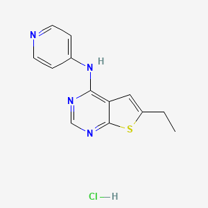 molecular formula C13H13ClN4S B5210127 6-ethyl-N-4-pyridinylthieno[2,3-d]pyrimidin-4-amine hydrochloride 