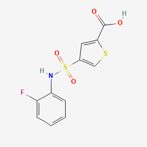 molecular formula C11H8FNO4S2 B5210156 4-{[(2-fluorophenyl)amino]sulfonyl}-2-thiophenecarboxylic acid 
