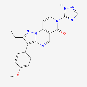 molecular formula C20H17N7O2 B5210175 2-ethyl-3-(4-methoxyphenyl)-7-(4H-1,2,4-triazol-3-yl)pyrazolo[1,5-a]pyrido[3,4-e]pyrimidin-6(7H)-one 