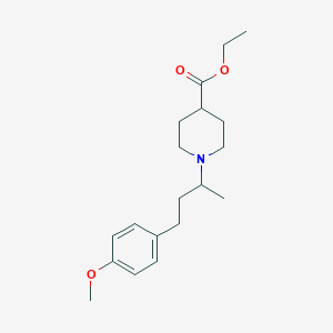 molecular formula C19H29NO3 B5210194 ethyl 1-[3-(4-methoxyphenyl)-1-methylpropyl]-4-piperidinecarboxylate 