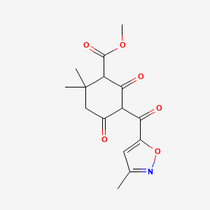molecular formula C15H17NO6 B5210222 methyl 2,2-dimethyl-5-[(3-methyl-5-isoxazolyl)carbonyl]-4,6-dioxocyclohexanecarboxylate 