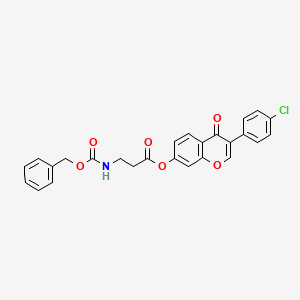 [3-(4-chlorophenyl)-4-oxochromen-7-yl] 3-(phenylmethoxycarbonylamino)propanoate