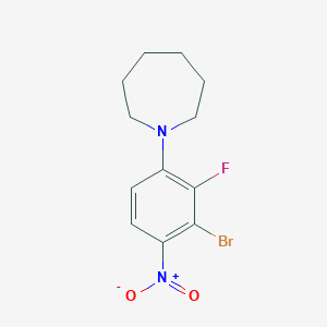 molecular formula C12H14BrFN2O2 B5210283 1-(3-bromo-2-fluoro-4-nitrophenyl)azepane 