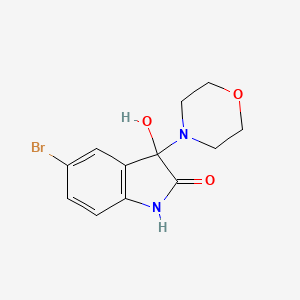 molecular formula C12H13BrN2O3 B5210295 5-bromo-3-hydroxy-3-morpholin-4-yl-1H-indol-2-one 