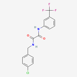 molecular formula C16H12ClF3N2O2 B5210331 N-[(4-chlorophenyl)methyl]-N'-[3-(trifluoromethyl)phenyl]oxamide 