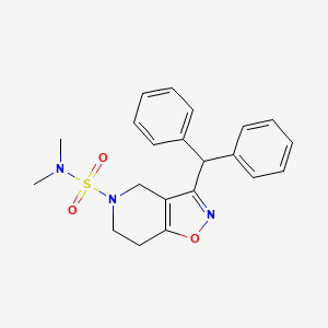 molecular formula C21H23N3O3S B5210336 3-(diphenylmethyl)-N,N-dimethyl-6,7-dihydroisoxazolo[4,5-c]pyridine-5(4H)-sulfonamide 