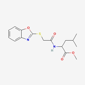 molecular formula C16H20N2O4S B5210357 methyl N-[(1,3-benzoxazol-2-ylthio)acetyl]leucinate 