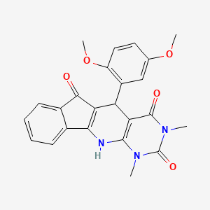5-(2,5-dimethoxyphenyl)-1,3-dimethyl-5,11-dihydro-1H-indeno[2',1':5,6]pyrido[2,3-d]pyrimidine-2,4,6(3H)-trione